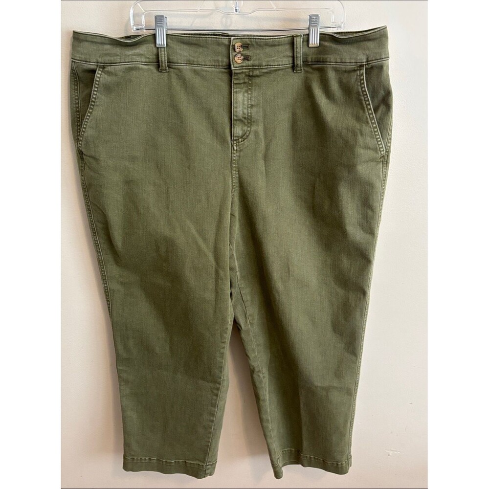 Talbots 20W straight ankle Jeans army green